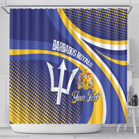 Custom Barbados Royals Cricket Shower Curtain Go Champions Tridents Yellow Version