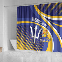 Custom Barbados Royals Cricket Shower Curtain Go Champions Tridents Yellow Version
