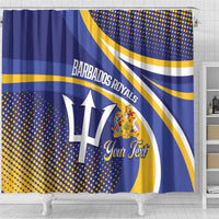 Custom Barbados Royals Cricket Shower Curtain Go Champions Tridents Yellow Version