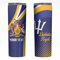 Custom Barbados Royals Cricket Skinny Tumbler Go Champions Tridents Yellow Version