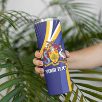 Custom Barbados Royals Cricket Skinny Tumbler Go Champions Tridents Yellow Version