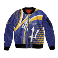 Custom Barbados Royals Cricket Sleeve Zip Bomber Jacket Go Champions Tridents Yellow Version
