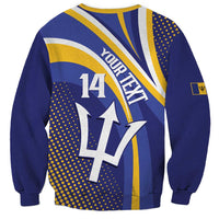 Custom Barbados Royals Cricket Sweatshirt Go Champions Tridents Yellow Version