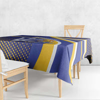 Custom Barbados Royals Cricket Tablecloth Go Champions Tridents Yellow Version