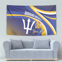 Custom Barbados Royals Cricket Tapestry Go Champions Tridents Yellow Version