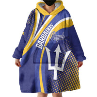 Custom Barbados Royals Cricket Wearable Blanket Hoodie Go Champions Tridents Yellow Version