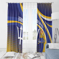 Custom Barbados Royals Cricket Window Curtain Go Champions Tridents Yellow Version