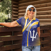 Custom Barbados Royals Cricket Women Polo Shirt Go Champions Tridents Yellow Version