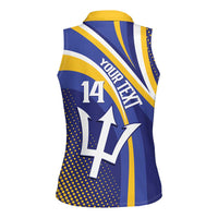 Custom Barbados Royals Cricket Women Sleeveless Polo Shirt Go Champions Tridents Yellow Version