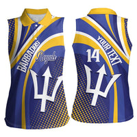 Custom Barbados Royals Cricket Women Sleeveless Polo Shirt Go Champions Tridents Yellow Version