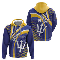 Custom Barbados Royals Cricket Zip Hoodie Go Champions Tridents Yellow Version