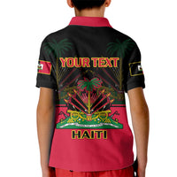 Personalised Haiti 1964 Kid Polo Shirt Coat Of Arms Flag Style - Wonder Print Shop