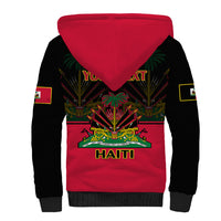 Personalised Haiti 1964 Sherpa Hoodie Coat Of Arms Flag Style - Wonder Print Shop