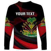 Personalised Haiti 1964 Long Sleeve Shirt Coat Of Arms Curvel Style - Wonder Print Shop