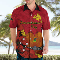 Personalised Remembrance Day PNG Hawaiian Shirt Papua New Guinea We Will Remember Them - Wonder Print Shop