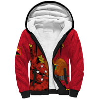 Personalised Remembrance Day PNG Sherpa Hoodie Papua New Guinea We Will Remember Them - Wonder Print Shop