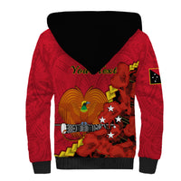 Personalised Remembrance Day PNG Sherpa Hoodie Papua New Guinea We Will Remember Them - Wonder Print Shop
