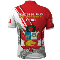 Peru Independence Day Polo Shirt Peruvian Coat Of Arms Feliz 28 de Julio - Wonder Print Shop