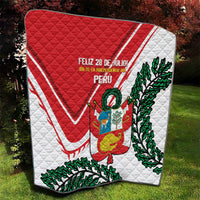 Peru Independence Day Quilt Peruvian Coat Of Arms Feliz 28 de Julio - Wonder Print Shop