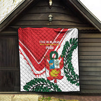 Peru Independence Day Quilt Peruvian Coat Of Arms Feliz 28 de Julio - Wonder Print Shop