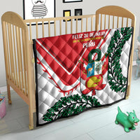 Peru Independence Day Quilt Peruvian Coat Of Arms Feliz 28 de Julio - Wonder Print Shop