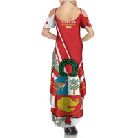 Peru Independence Day Summer Maxi Dress Peruvian Coat Of Arms Feliz 28 de Julio - Wonder Print Shop