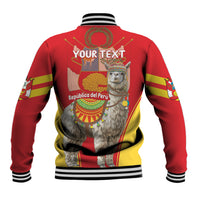 Personalised Peru Independence Day Baseball Jacket Peruvian Alpaca Feliz 28 de Julio - Wonder Print Shop