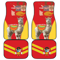 Personalised Peru Independence Day Car Mats Peruvian Alpaca Feliz 28 de Julio - Wonder Print Shop