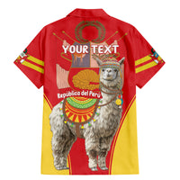 Personalised Peru Independence Day Family Matching Mermaid Dress and Hawaiian Shirt Peruvian Alpaca Feliz 28 de Julio - Wonder Print Shop