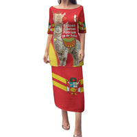 Personalised Peru Independence Day Family Matching Puletasi and Hawaiian Shirt Peruvian Alpaca Feliz 28 de Julio - Wonder Print Shop