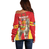 Personalised Peru Independence Day Off Shoulder Sweater Peruvian Alpaca Feliz 28 de Julio - Wonder Print Shop