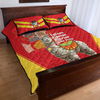 Personalised Peru Independence Day Quilt Bed Set Peruvian Alpaca Feliz 28 de Julio - Wonder Print Shop