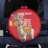 Personalised Peru Independence Day Spare Tire Cover Peruvian Alpaca Feliz 28 de Julio - Wonder Print Shop