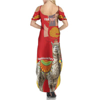Personalised Peru Independence Day Summer Maxi Dress Peruvian Alpaca Feliz 28 de Julio - Wonder Print Shop