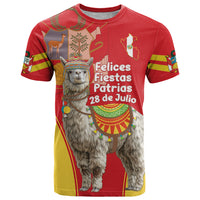 Personalised Peru Independence Day T Shirt Peruvian Alpaca Feliz 28 de Julio - Wonder Print Shop