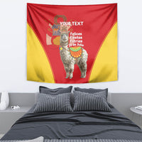 Personalised Peru Independence Day Tapestry Peruvian Alpaca Feliz 28 de Julio - Wonder Print Shop