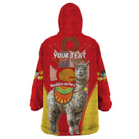Personalised Peru Independence Day Wearable Blanket Hoodie Peruvian Alpaca Feliz 28 de Julio - Wonder Print Shop