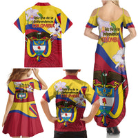 Colombia Independence Day Family Matching Summer Maxi Dress and Hawaiian Shirt Feliz Dia de la Independencia - Wonder Print Shop