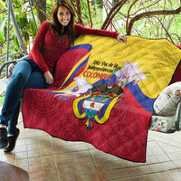 Colombia Independence Day Quilt Feliz Dia de la Independencia - Wonder Print Shop