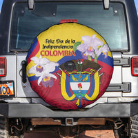 Colombia Independence Day Spare Tire Cover Feliz Dia de la Independencia - Wonder Print Shop