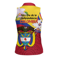 Colombia Independence Day Women Sleeveless Polo Shirt Feliz Dia de la Independencia - Wonder Print Shop