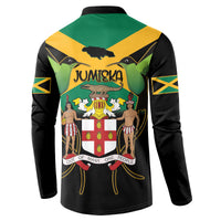 Jamaica Independence Day Button Sweatshirt Jumieka Coat Of Arms Mix Hummingbird - Wonder Print Shop