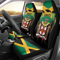 Jamaica Independence Day Car Seat Cover Jumieka Coat Of Arms Mix Hummingbird - Wonder Print Shop