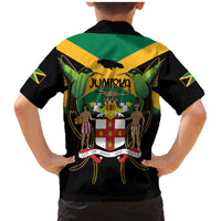 Jamaica Independence Day Family Matching Mermaid Dress and Hawaiian Shirt Jumieka Coat Of Arms Mix Hummingbird - Wonder Print Shop