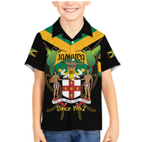 Jamaica Independence Day Family Matching Mermaid Dress and Hawaiian Shirt Jumieka Coat Of Arms Mix Hummingbird - Wonder Print Shop
