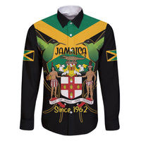 Jamaica Independence Day Family Matching Puletasi and Hawaiian Shirt Jumieka Coat Of Arms Mix Hummingbird - Wonder Print Shop