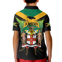 Jamaica Independence Day Kid Polo Shirt Jumieka Coat Of Arms Mix Hummingbird - Wonder Print Shop