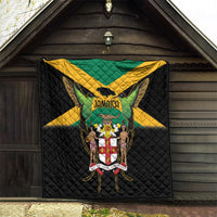 Jamaica Independence Day Quilt Jumieka Coat Of Arms Mix Hummingbird - Wonder Print Shop