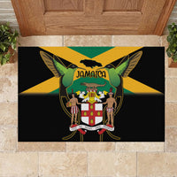 Jamaica Independence Day Rubber Doormat Jumieka Coat Of Arms Mix Hummingbird - Wonder Print Shop