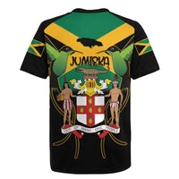 Jamaica Independence Day Rugby Jersey Jumieka Coat Of Arms Mix Hummingbird - Wonder Print Shop